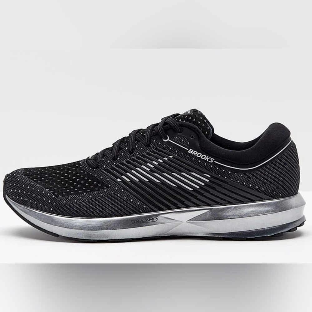 BROOKS, Black and Silver Sneakers